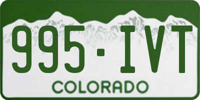 CO license plate 995IVT