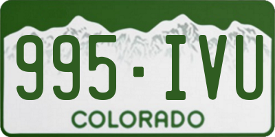 CO license plate 995IVU