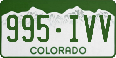 CO license plate 995IVV