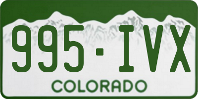 CO license plate 995IVX