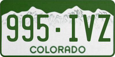 CO license plate 995IVZ