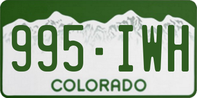 CO license plate 995IWH
