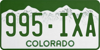 CO license plate 995IXA
