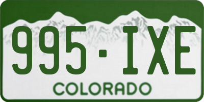 CO license plate 995IXE