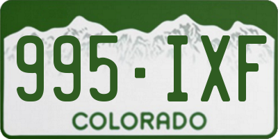 CO license plate 995IXF