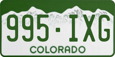 CO license plate 995IXG