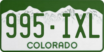 CO license plate 995IXL