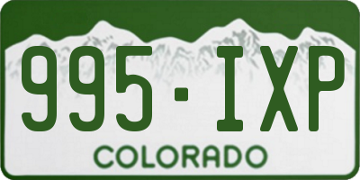 CO license plate 995IXP