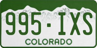 CO license plate 995IXS