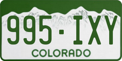 CO license plate 995IXY
