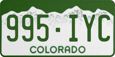 CO license plate 995IYC