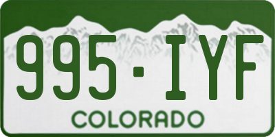 CO license plate 995IYF