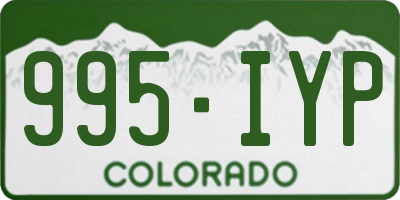CO license plate 995IYP