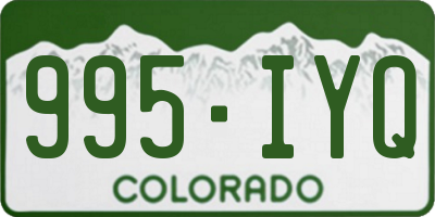 CO license plate 995IYQ