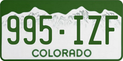 CO license plate 995IZF