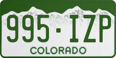 CO license plate 995IZP