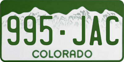 CO license plate 995JAC