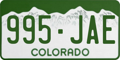 CO license plate 995JAE