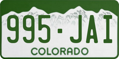 CO license plate 995JAI