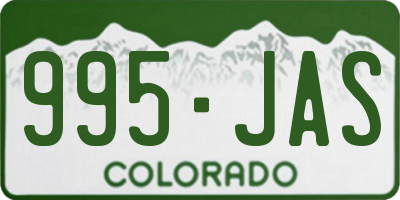 CO license plate 995JAS