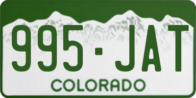 CO license plate 995JAT