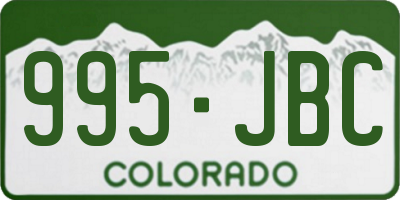 CO license plate 995JBC