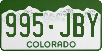 CO license plate 995JBY