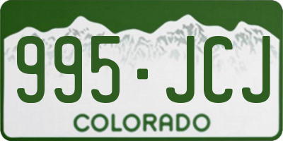 CO license plate 995JCJ