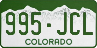 CO license plate 995JCL