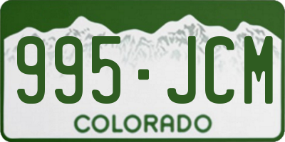 CO license plate 995JCM