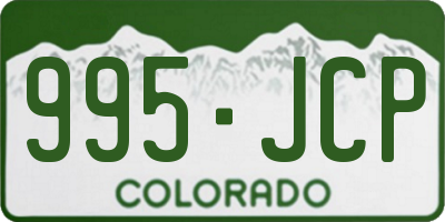 CO license plate 995JCP