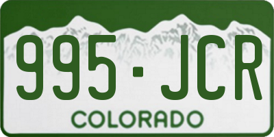 CO license plate 995JCR