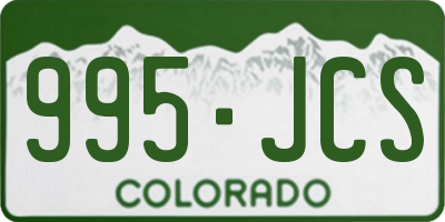 CO license plate 995JCS