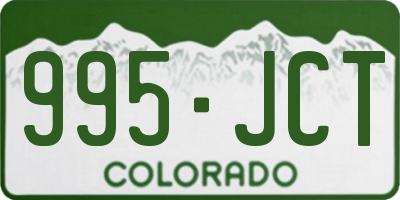 CO license plate 995JCT