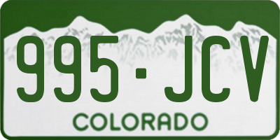 CO license plate 995JCV