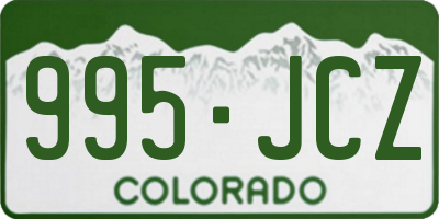CO license plate 995JCZ
