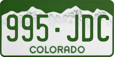 CO license plate 995JDC