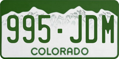 CO license plate 995JDM