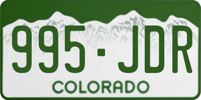 CO license plate 995JDR