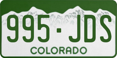CO license plate 995JDS