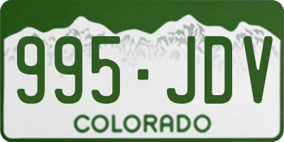 CO license plate 995JDV