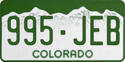 CO license plate 995JEB