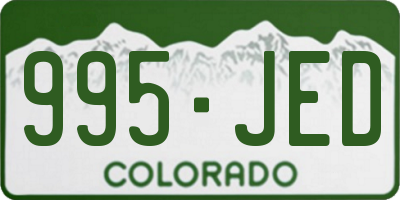 CO license plate 995JED