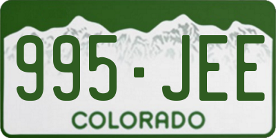 CO license plate 995JEE