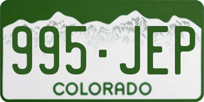 CO license plate 995JEP