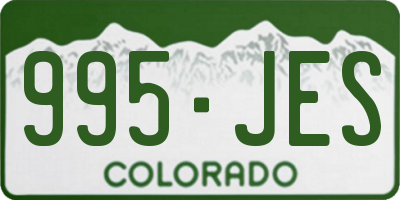 CO license plate 995JES