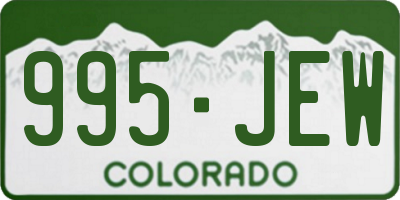 CO license plate 995JEW