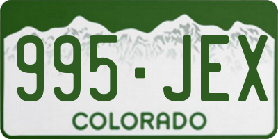 CO license plate 995JEX