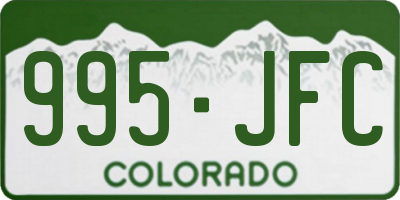 CO license plate 995JFC