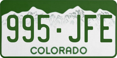 CO license plate 995JFE